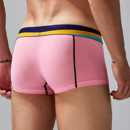 SEOBEAN Men's Sheer Boxer Briefs Nylon Low-Rise Underwear Lightweight Breathable Fashion Stylish Thin See-Through 230215 412114