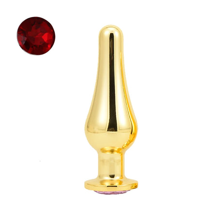Golden Stainless Steel Anal Plug Crystal Metal Butt Plug Stimulator Anal Sex Toys for Couples Prostate Massager Dildo 3 Size