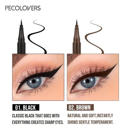 1 Set 3 Pcs Black Liquid Eyeliner Pen, Waterproof High Pigmented, Easy To Color, for All Eye Shapes, Natural Eye Makeup Finish