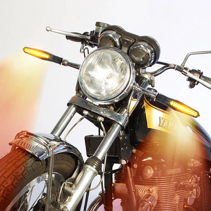 2Pcs Motorcycle Turn Signal Lights Universal LED Motorbike Turning Indicators Daytime Running Waterproof 12V Motorbike Lights