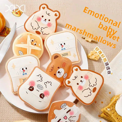 Xixi Food Toy Pineapple Bun Cotton Candy Sponge Cake Series Lightweight Natural Smooth Student Affordable Makeup Sponge