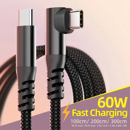 1PC USB C Cable 1M 2M 3M 10FT USB C Data Transfer 60W PD Fast Charging Cable for iPhone 15 15Plus 15Pro Max