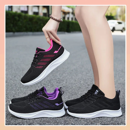 Litfun Women's Casual Sports Shoes Fashion Female Soft Bottom Sneakers Breathable Mesh Running Shoes Leisure Light Flats Shoes
