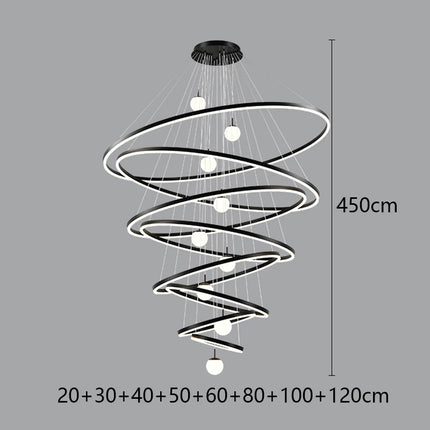 Modern home decor led lights pendant light lamps forstaircase Chandeliers for living room hanging light indoor lighting