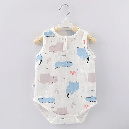 2026 New In Summer Infant Newborn Baby Girls Boys Sleeveless Cloth Cotton Outfits Kids Casual Jumpsuits Toddler Bodysuits