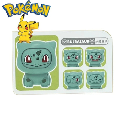 Pokemon Anime Genuine Pikachu Bulbasaur Pokeball Model Set Eevee Gengar Mewtwo Action Figure Face-Changing Doll Elf Ball Toys
