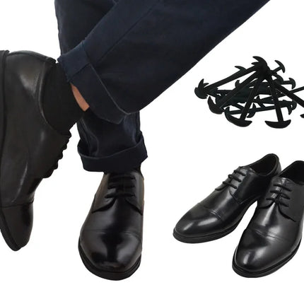 3 Colors 12Pcs/set Lazy No Tie Shoelaces for Men Women Leather Shoes Elastic Silicone Shoe lace Suitable High Quality