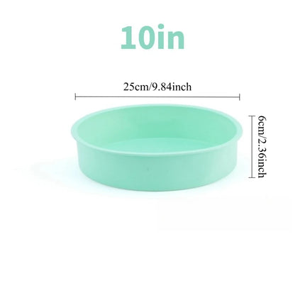4/6/8/10 Inch Round Silicone Cake Mold Baking Pan for Mousse Fondant Pastry Dessert Jelly Reusable Non-Stick Cylinder Mold