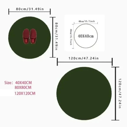 Large Round Geometric Landscape Area Rug Green Mountain Layers Living Room Bedroom Modern Decor Carpet Home Decoration