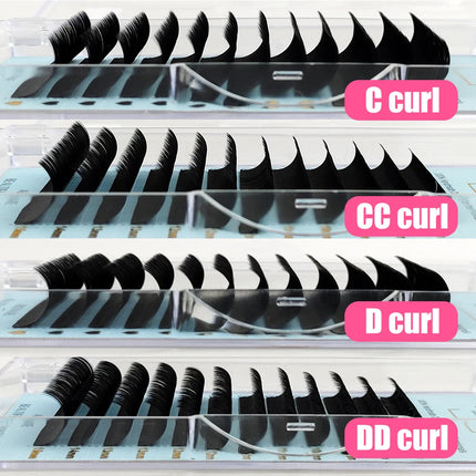 ABONNIE Cashmere Individual Eyelash Extension Classic Lashes Extensions Trays Matte Black Soft Mink False Eyelashes
