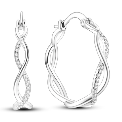 925 Sterling Silver Earrings Women 2025 Jewelry Hoop Ear Studs Sparkling Pave Earring Wedding Gift For Anniversary