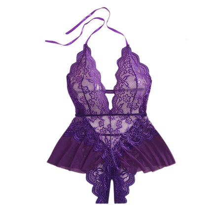 Plus Size Underwear Lace Bodysuit Women Nightgown