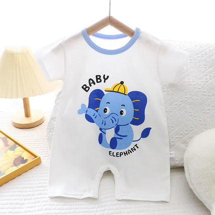 2025 Infant Toddler Crawling Clothes Cotton Summer Boys Girls Thin Male Baby Female Short-sleeved Romper suit Children's Onesie