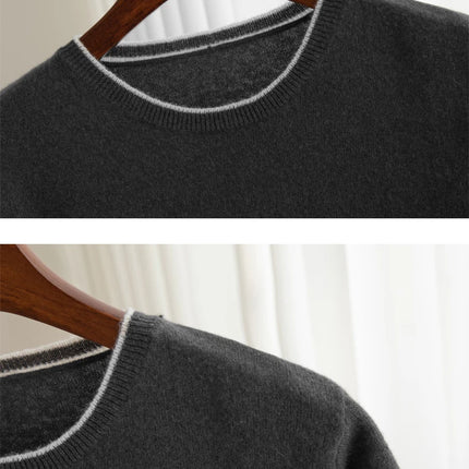 2025 Spring/Summer New Fashion O-Neck Knit Short Sleeve Spliced Business Casual T-Shirts Men's Clothing Loose Tops England Tees