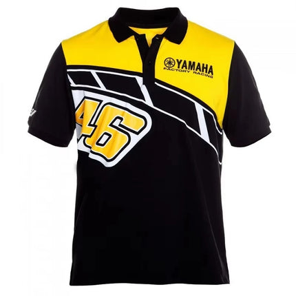 New Yamaha Summer Men's Motorcycle Uniform 3D Printed Polo Shirt Motorcycle Off Road T-shirt Breathable Quick Drying Men's Short
