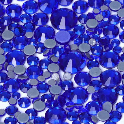 QIIY Mixed Size SS6-SS30 Glass Hot Fix Rhinestones Crystal Flatback Iron On Stones For DIY 3D Nail Art Fabric Clothes Decoration