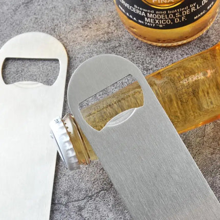 3 Size Durable Beer Bottle Opener Stainless Steel Flat Speed Bottle Cap Opener Remover Bar Blade Kitchen Tool Beer Party Supplie