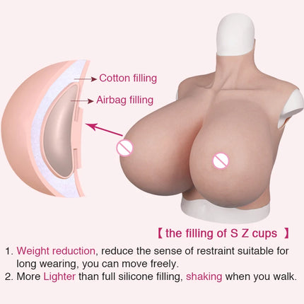 Dokier Realistic Fake Boobs Large Silicone Breast Form for Crossdresser Transgender Shemale Drag Queen Crossdressing S Z Cup