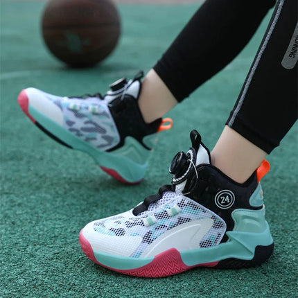 Kids Basketball Shoes Boys Sneakers Non-slip Child Trainer Basket Shoes Outdoor Children Sport Shoes