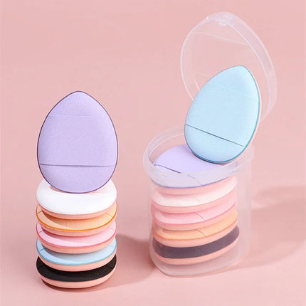 6/10Pcs Mini Finger Puff Foundation Small Air Cushion Powder Sponge Face Concealer BB Cream Cosmetic Applicator Makeup Tools