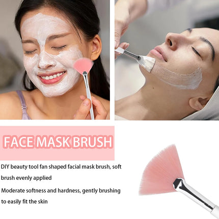 3/9/15 Pieces Facial Fan Mask Brushes Soft Mask Brush Applicator Esthetician Facial Mask Brushes For Women Girls Cosmetic Tools