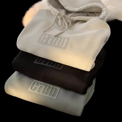8XL Hoodie Pullover Loose Fit Hollow Letter Print American Men's Clothing And Couple Fashion