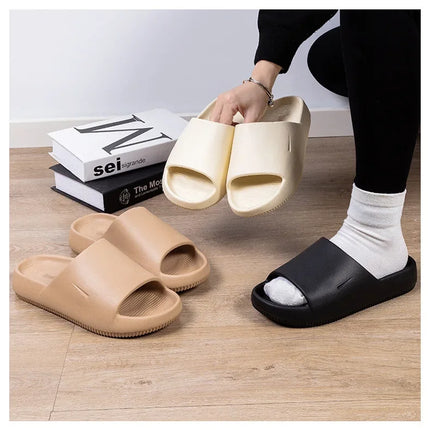 2024 New Ultra Soft Casual Sports Wear-Resistant Outdoor Elevated Slipper Sandals Couple Model Slippers For Women