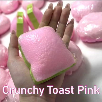 New Crunch Squishy Toast Slow Rise Squishy Squeeze Round Blocks Crunchy Filled ASMR Anti Stress Release Hand Relax Gift Toy