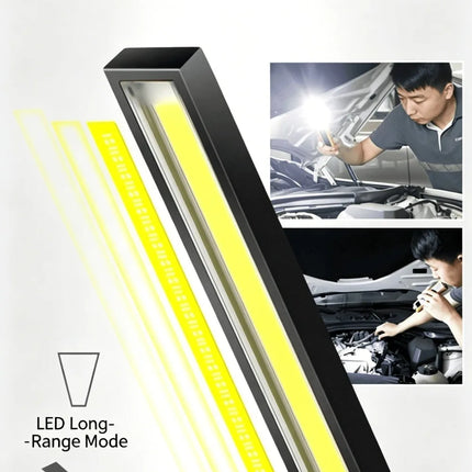 Rotatable COB Work Light LED Flashlight USB Charging Car Repair Lamp SOS Warning Light With Magnet Hook 4 Modes Camping Lantern