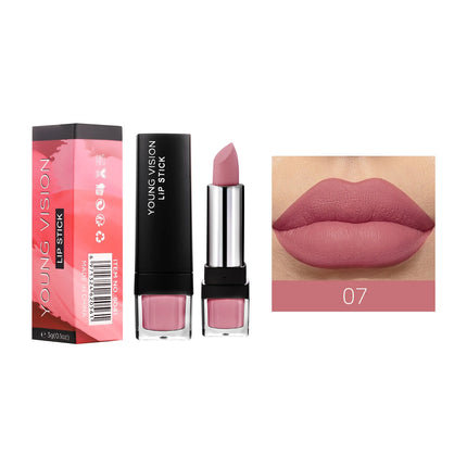 YOUNG VISION Matte Mist 12 Color Lipstick Velvet Non stick Cup Moisturizing Lipstick