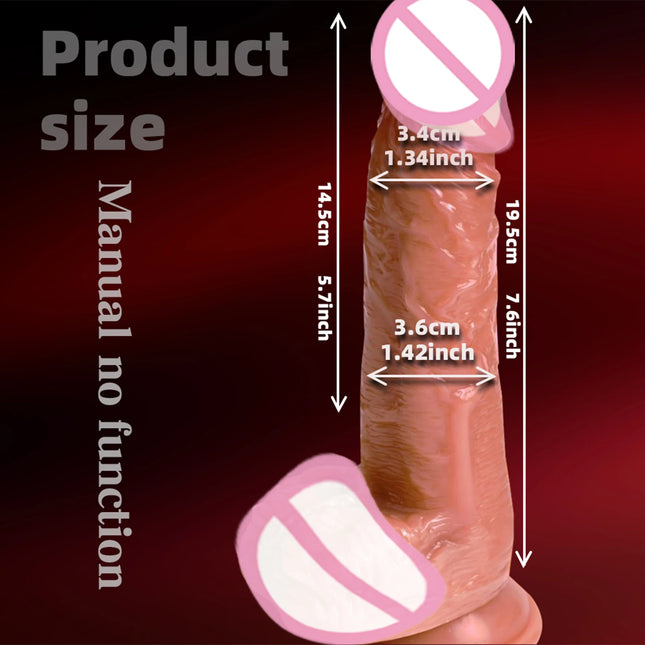 Realistic Dildo for Beginners  Life-Size sexual for G Spot Anal Play with Powerful Suction Cup Liquid Silicone Sex Adult Toys