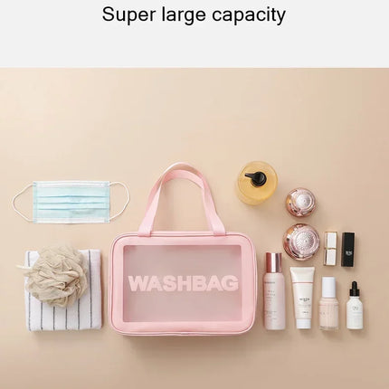 Portable Travel Wash Bag Female Transparent Waterproof Makeup Storage Pouch Large Capacity Cosmetic Organizer Beauty Women Case
