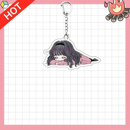 Anime Kaoru Hana wa Rin to Saku The Fragrant Flower Blooms with Dignity Waguri Kaoruko Cosplay Keychain Keyring Accessories Gift