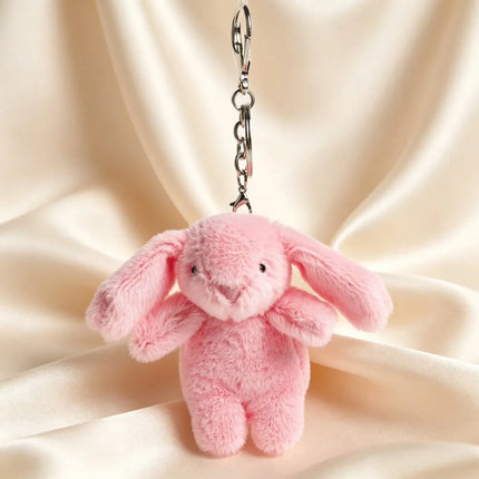 Cute Rabbit Pompom Keychain / Porte-Clés Lapin Pompom Mignon