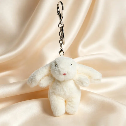 Cute Rabbit Pompom Keychain / Porte-Clés Lapin Pompom Mignon