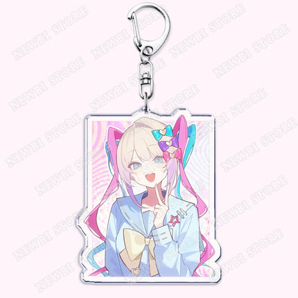 Video Game Ame Chan Keychains for Women Accessories Needy Streamer Emoji Cat Overload Girl Overdose Keyring Fans Friends Gifts