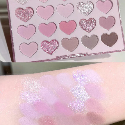Sweetheart 20-color Eyeshadow palette,Matte Brown,Pearlescent, Shiny,Energetic and Versatile New Style,Creating a Stylish Makeup