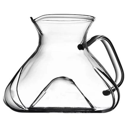 ABZV-Glass Carafe Sharing Pot 450Ml Brew Coffee Utensil Water Level Display Mark Maker Accessory A