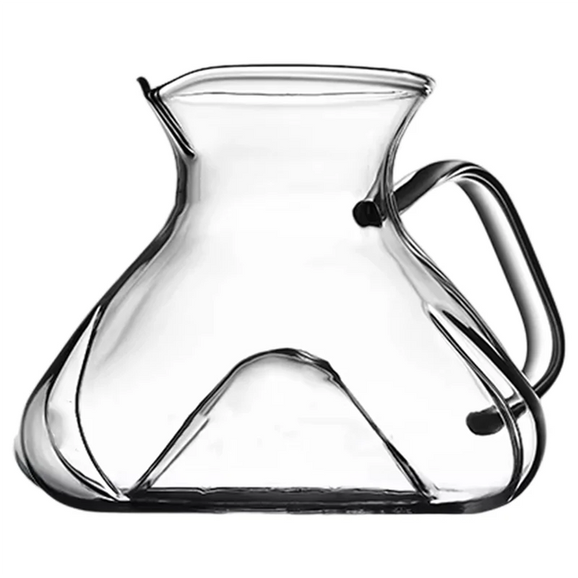 ABZV-Glass Carafe Sharing Pot 450Ml Brew Coffee Utensil Water Level Display Mark Maker Accessory A