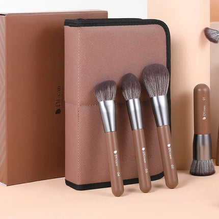 DUcare Eyeshadow Makeup Brush 6-7Pcs Makeup Tools Powder Foundation Eyeshadow Eyebrow Synthetic Pony Hair Women Makeup Brush Set