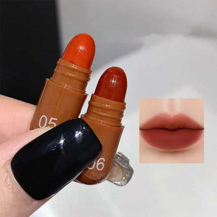 10-Color Capsule Lipstick Set Featuring Naturally Long-Lasting Mini Matte Lipsticks And Lip Gloss,Long-lasting makeup