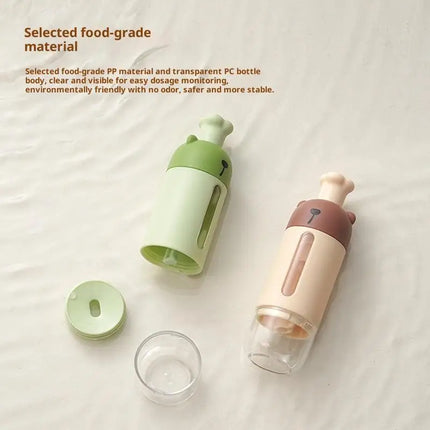 Shaker Canister Quantitative Salt Shaker Moisture-proof Metering Salt Shaker Push Type Salt Dispenser Salt Tank Sugar Bottle