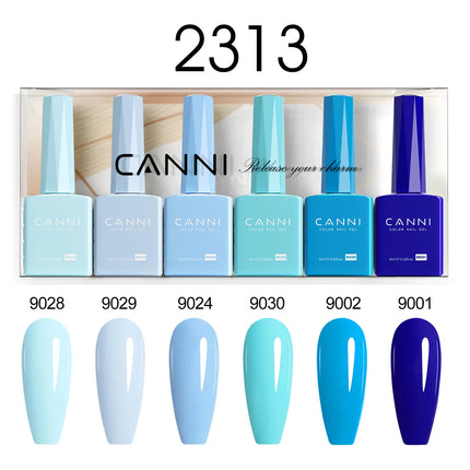 6pcs/kit CANNI TPO FREE HEMA FREE Halloween Nails Color Set Dark Red Semi Permanent Soak off UV LED Gel Varnish Christmas Gift