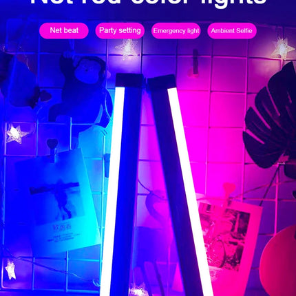 LED Video Light Wand Handheld Hanging Fill Light Photography Lamp Rechargeable Bedside Lamp Light Stick for Vlog Live Streaming