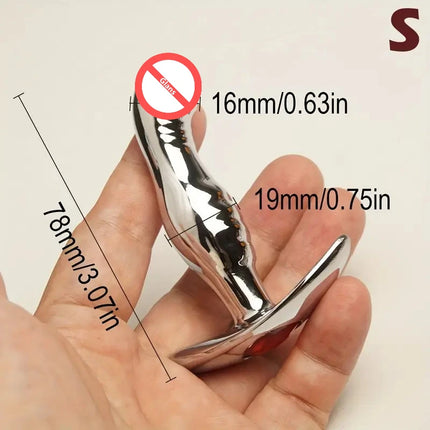 Metal Anal Plug Metal Dildo Butt Plug G-spot and P spot Stimulating Prostate Massager Adult Masturbation Anal Toys