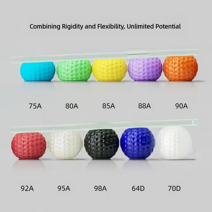 Matte TPU Filament 1.75mm 90A High Strength Flexible Elastic Rigid 3D Printer Filament,softer than 95A 98A but harder than 85A,