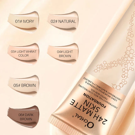 Natural liquid foundation, waterproof and sweat proof, durable makeup effect, multi color optional, create a natural foundation