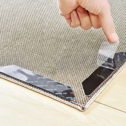 96/8pcs Carpet Non-slip Sticker Reusable Washable Anti Curling Carpet Patch Fixed Stickers Floor Rug Mat Tape Gripper Corner Pad