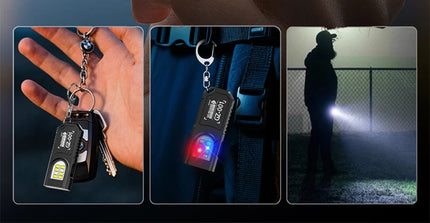 Portable Waist Hanging Keychain, Mini Flashlight, Multifunctional Emergency Charging, Anti Key Chain, Super Large, Bright, House