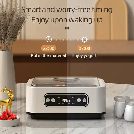Automatic Yogurt Maker 110V/220V Professional Adjustable Temperature Time Multifunctional Ice Cream Pudding Maker for Kitchen